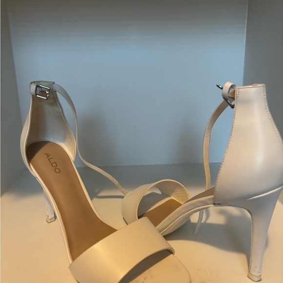 Aldo Cream Ankle Strap Heels - Picture 1 of 3